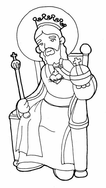 360x640 Christ The King Catholic Coloring Page