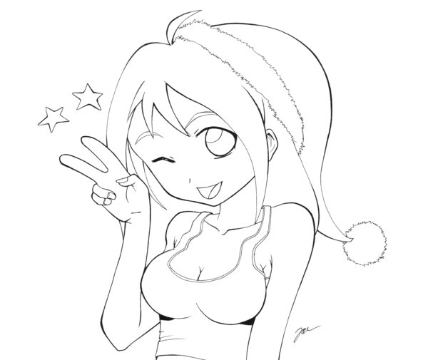 600x505 Merry Christmas Girl By Joesagara