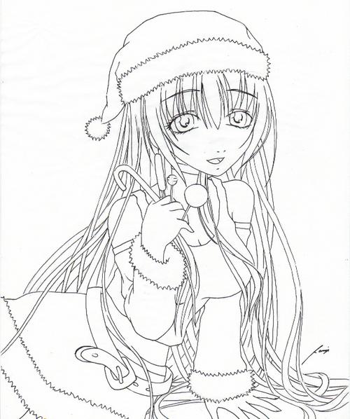 Christmas Girl Drawing at GetDrawings | Free download