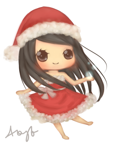400x499 Christmas Girl By Jintii