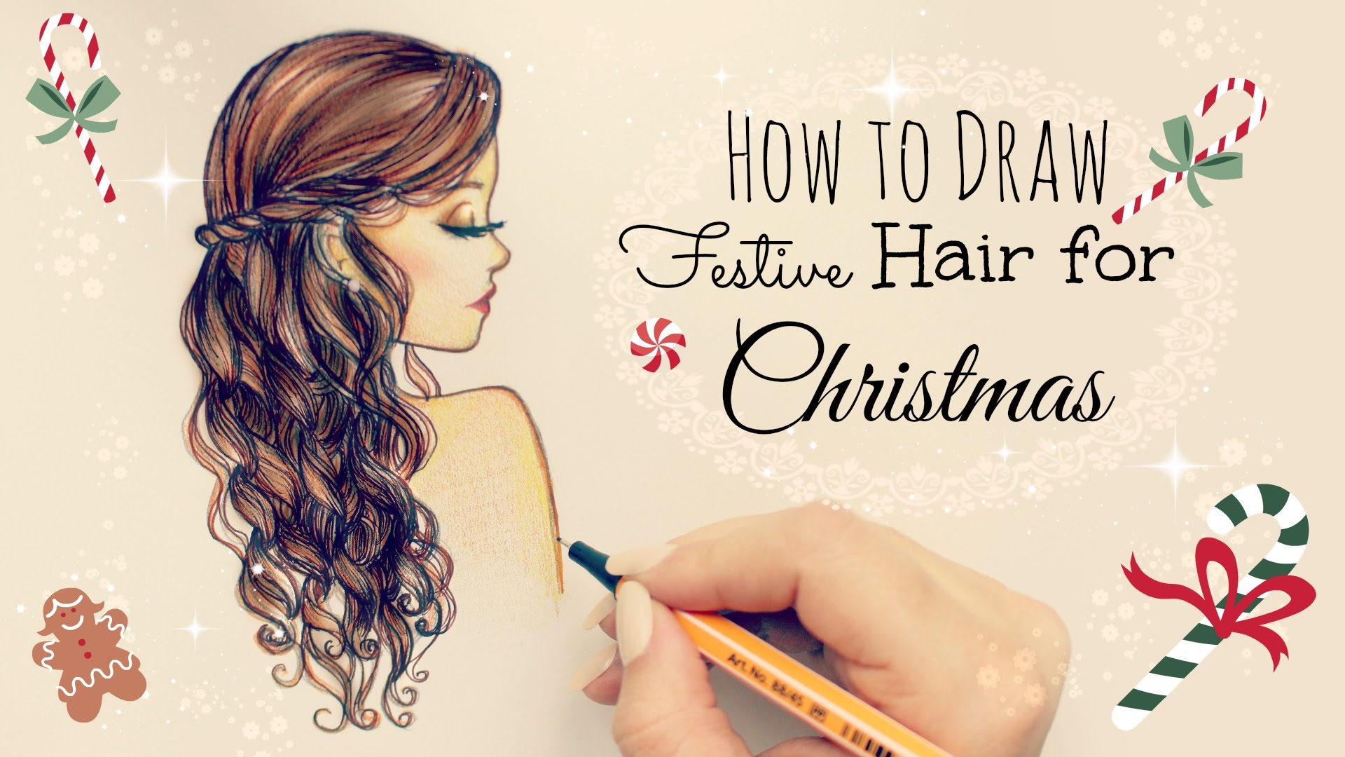 1920x1080 Drawing Tutorial How To Draw And Color Festive Hair
