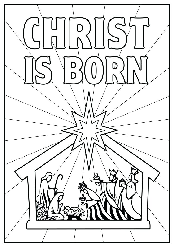 736x1041 Christmas Scene Coloring Pages Trendy Nativity Coloring Page Best