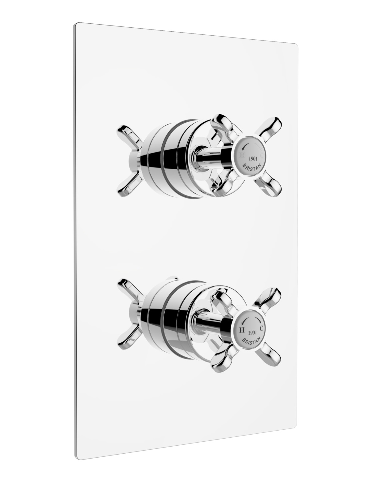 1200x1565 Bristan 1901 Recessed Thermostatic Dual Control Chrome Shower