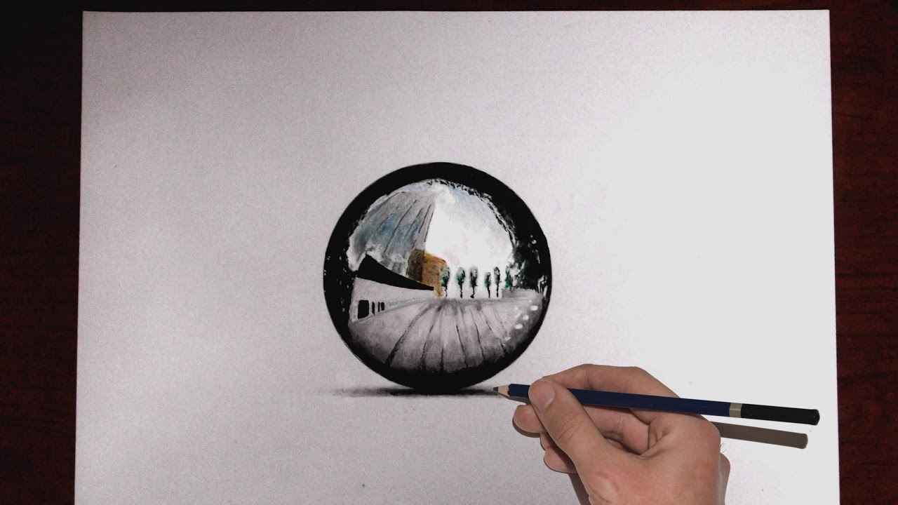 1280x720 Drawing A Chromemetallic Sphere