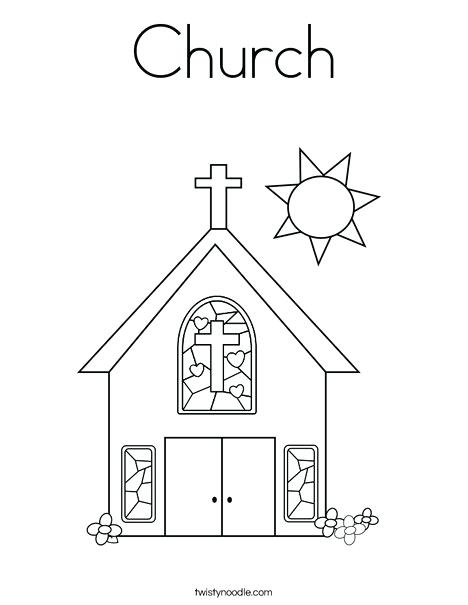 468x605 Church Coloring Pages Church With Stained Glass Window Coloring