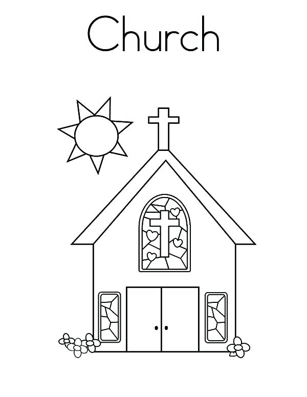 600x776 Church Coloring Pages Pray Colouring Jetpackjoyride.co