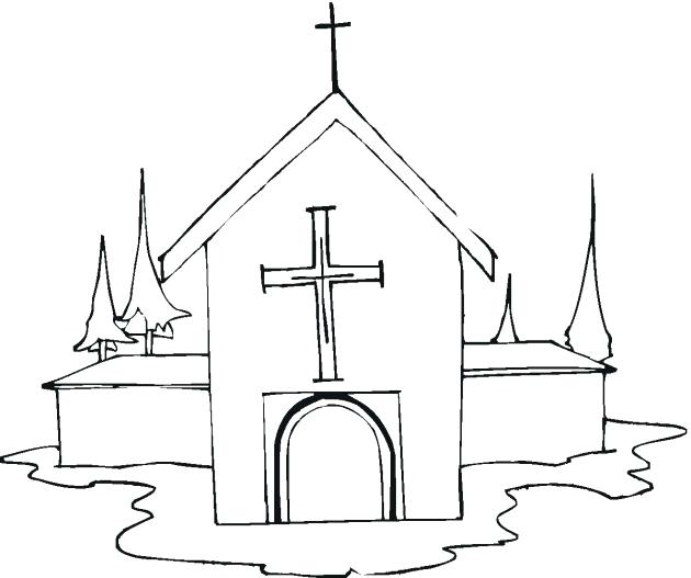 630x527 Church Coloring Pages To Print School Sheets Printable Catholic