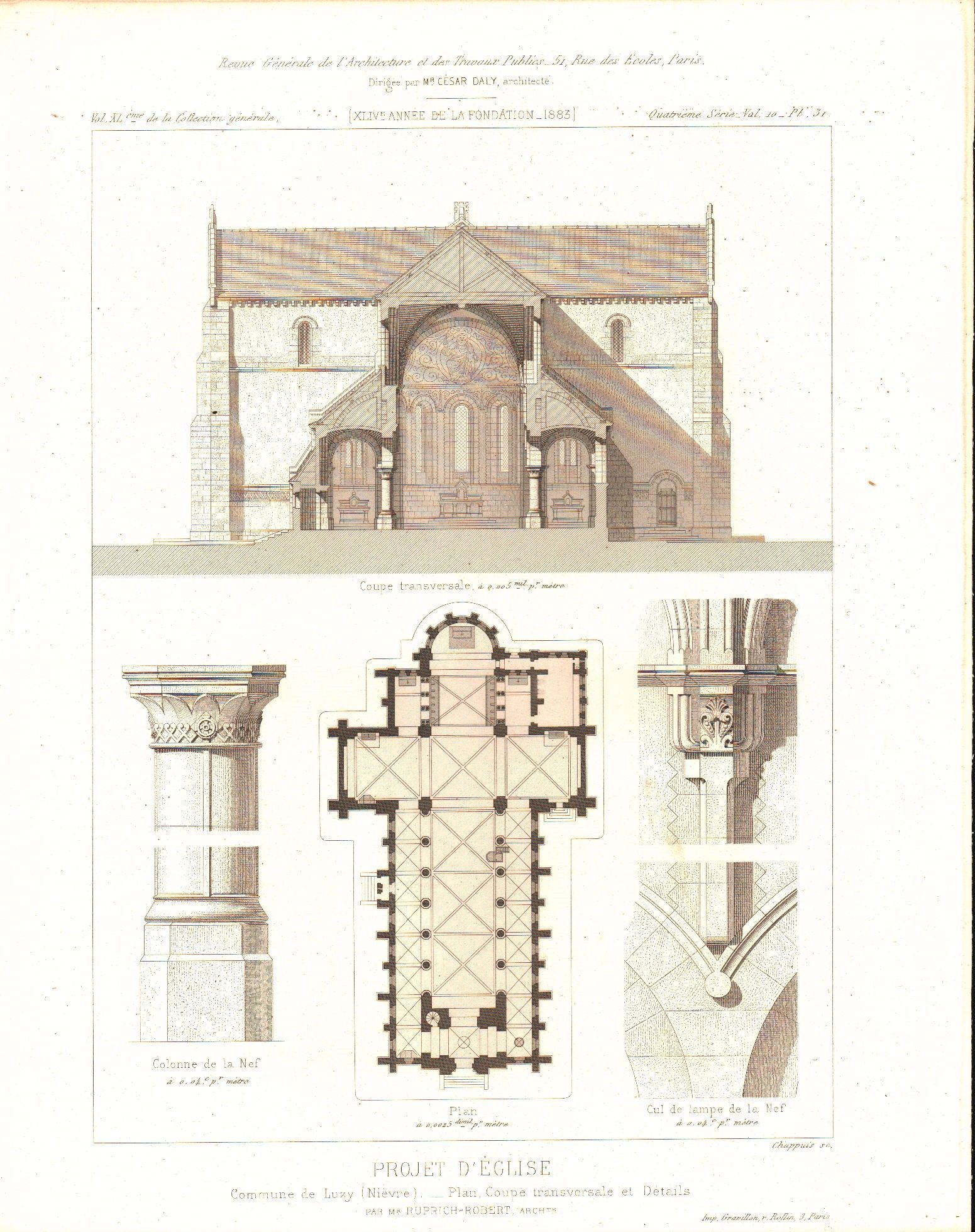 1551x1959 Architectural Church Plan Altar Design With Columns 1883