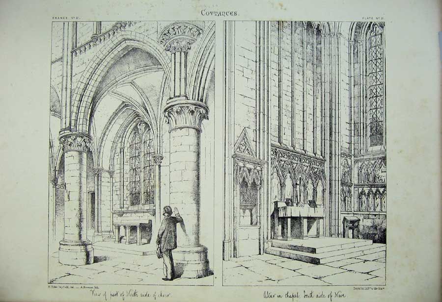 900x616 Print France Architecture Covtances Choir Altar Nave Church Arch