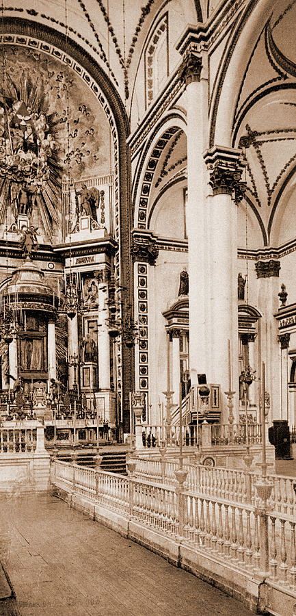 433x900 The Altar, Church Of Guadaloupe, The Cathedral, City Drawing By