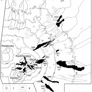 320x320 Sketch Map Showing The Sites Of Flank Eruptions And Historic Lava
