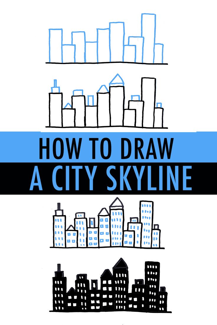 736x1102 How To Draw A City Skyline 3 Ways Simple Shapes