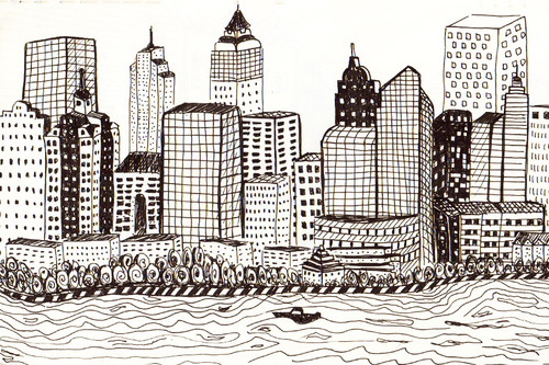 500x333 Collection Of Tumblr City Drawing High Quality, Free