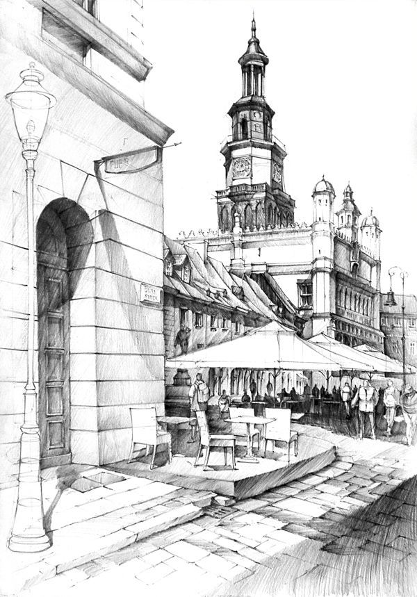 600x859 Historical Buildings Pencil Drawing Black Amp White City Sketches