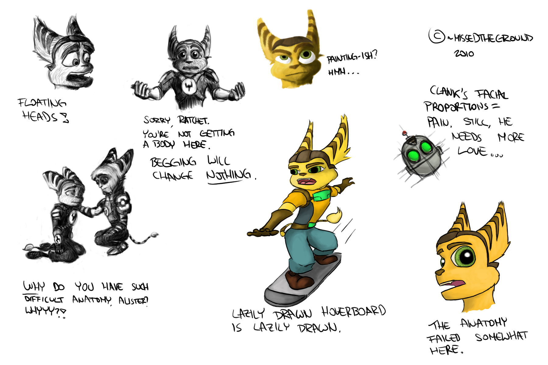 1800x1200 Ratchet And Clank Sketches By Missedtheground