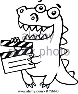 300x359 Clapper Board Vector. Template Clapboard. Movie Equipment Stock
