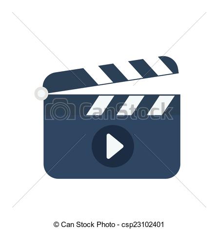 447x470 Clapboard Flat Icon, Vector Logo Illustration Vector Clipart