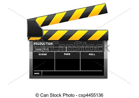 450x320 Isolated Vector Clapboard. Illustration Of Vector Clapboard