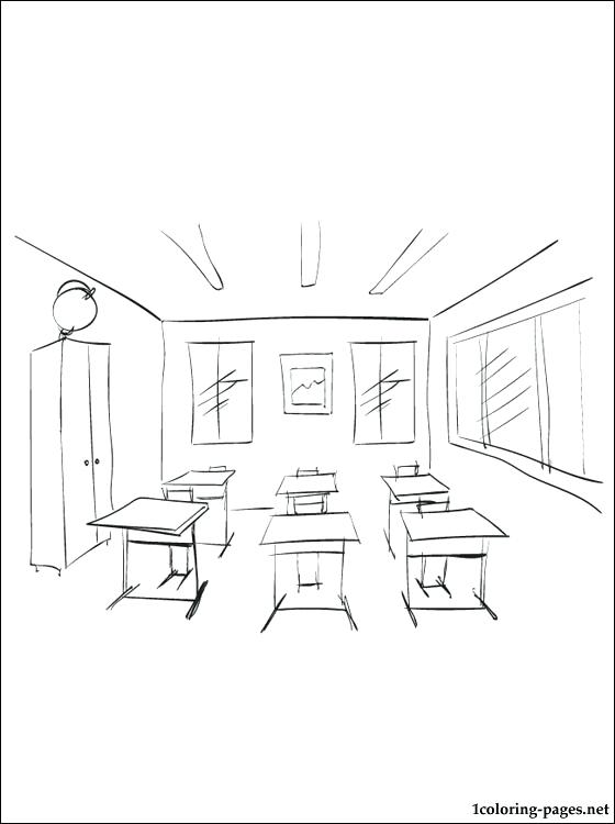 560x750 Classroom Coloring Pages