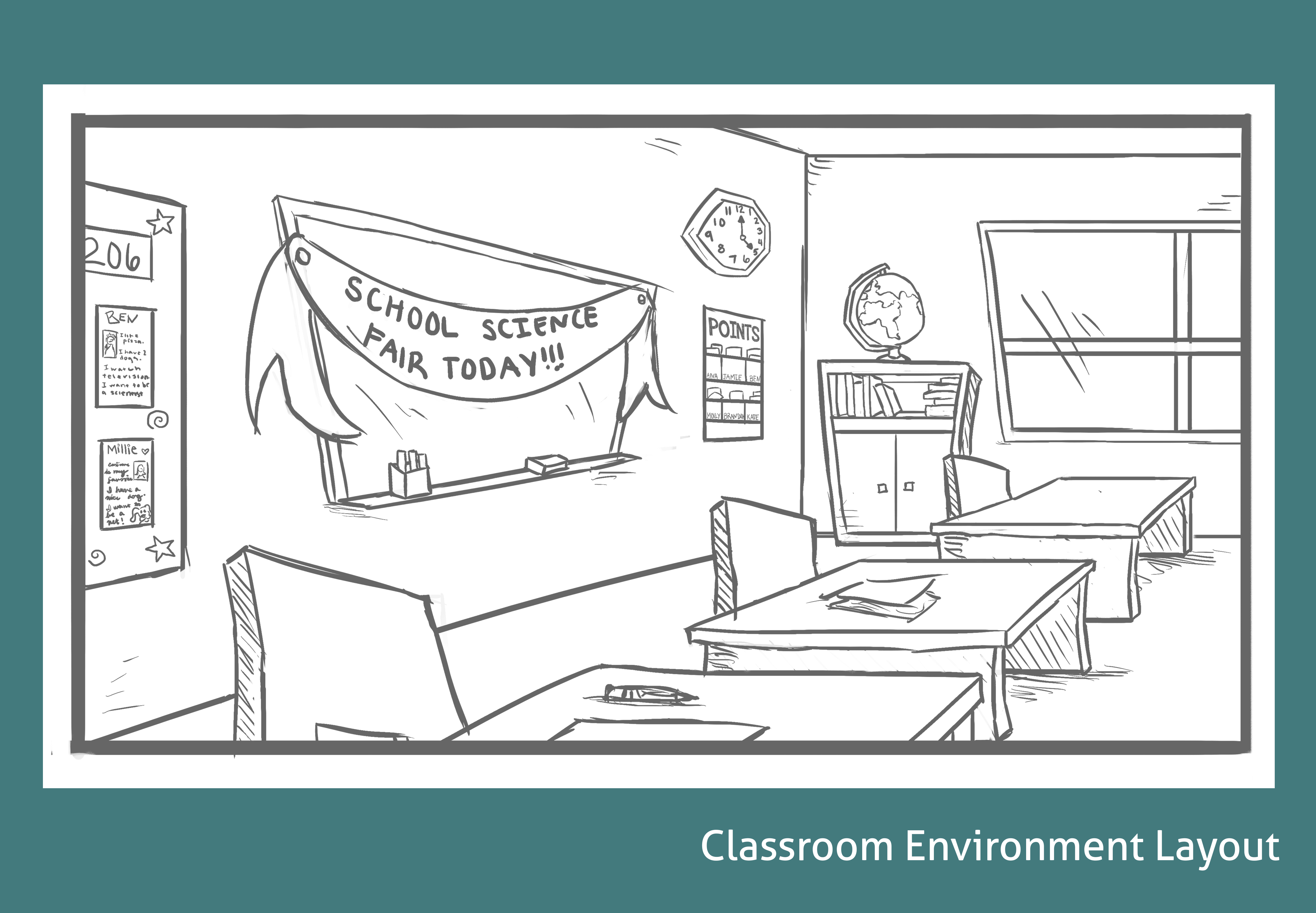 4753x3300 Science Classroom Layout Lineart Melissa's Sketchbook