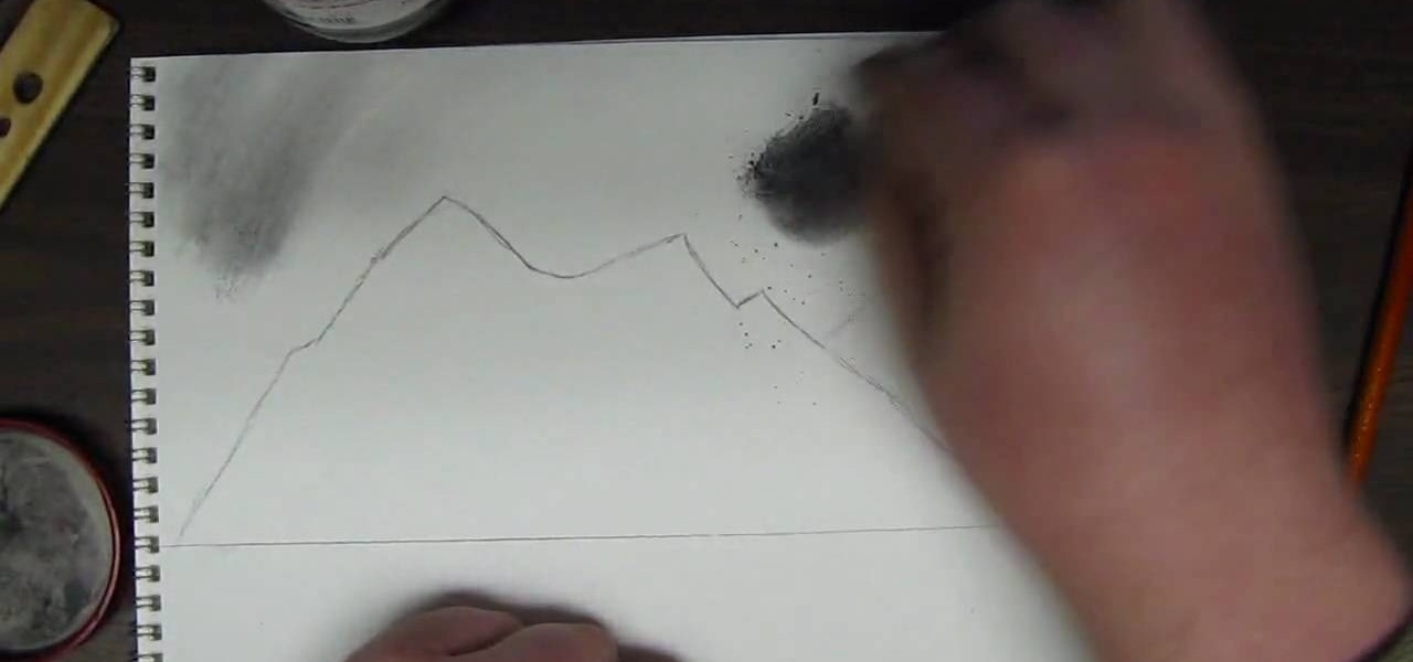 1280x600 How To Draw A Mountain Landscape Using Charcoal Techniques