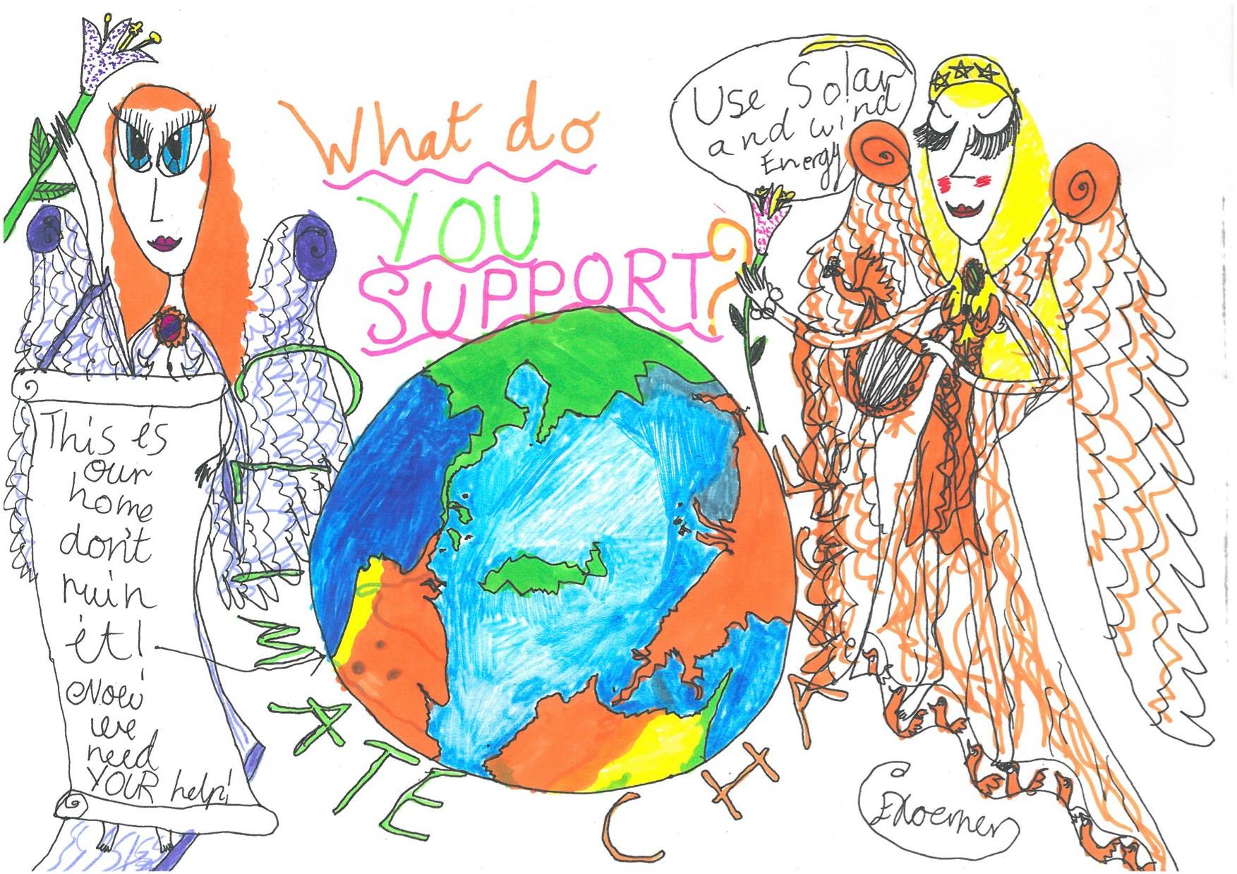 1753x1239 Eva Save The Climate Drawing