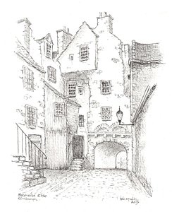 244x300 Bakehouse Close Drawing By Ian Mcneill
