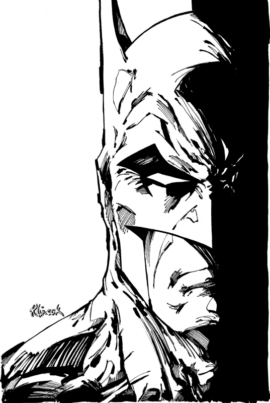 537x800 Batman Close Up, In Glenn Klimeck's Pin Ups Comic Art Gallery Room