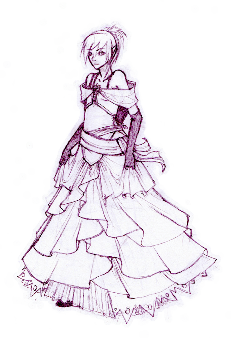 740x1080 Fancy Dress Sketch Thing By Kittyalyst