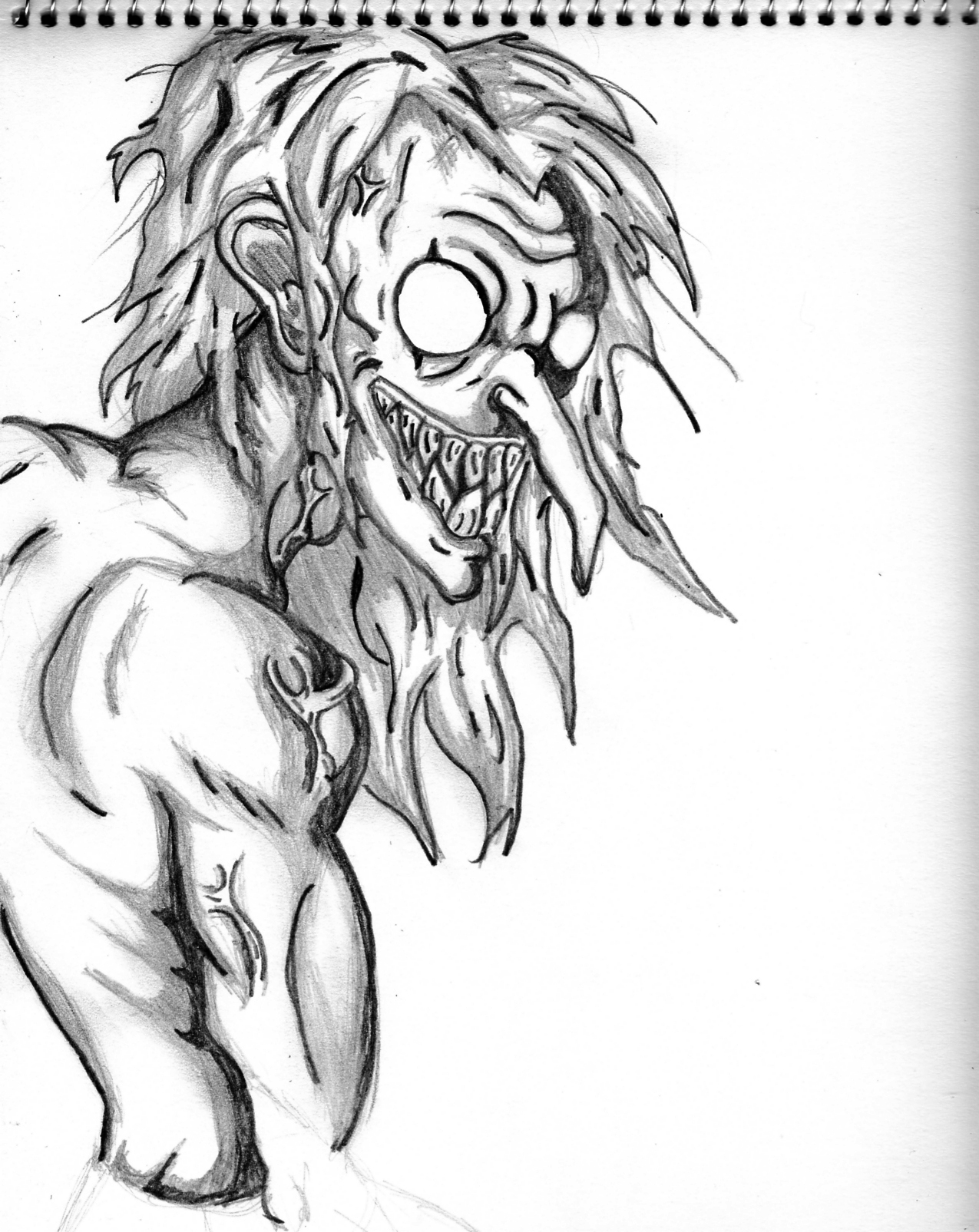 1275x1605 Scary Evil Clown Drawings Tattoos