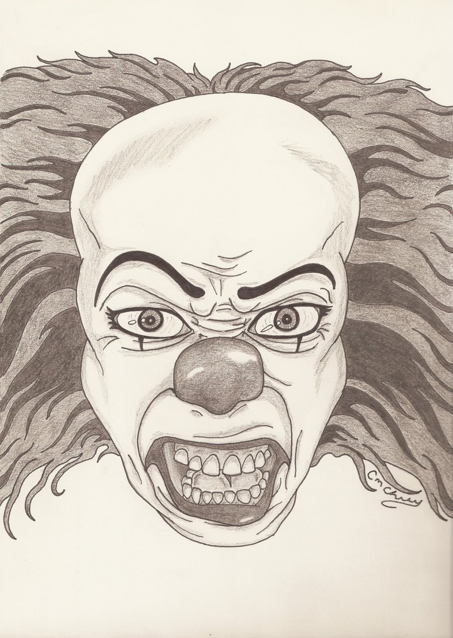 900x1267 Pennywise The Clown Sketch By Colemunrochitty