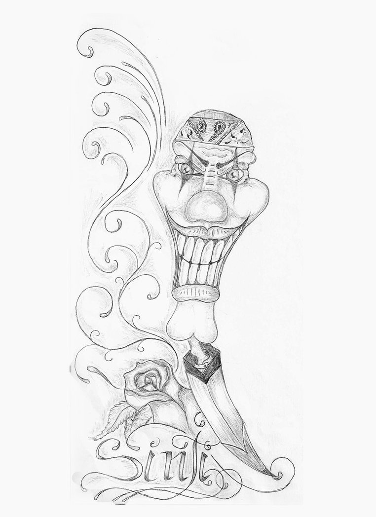 762x1048 Clown Pencil By Stach Low