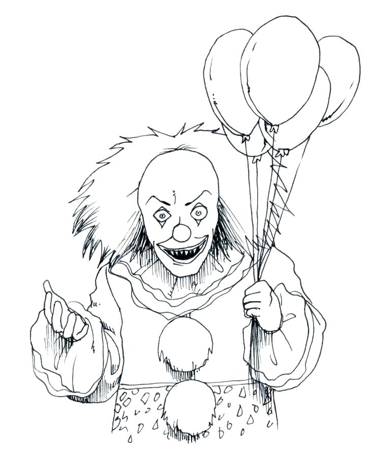 736x902 Cool Clown Drawings Pencil Drawings Of Clowns Scary Clown Pencil
