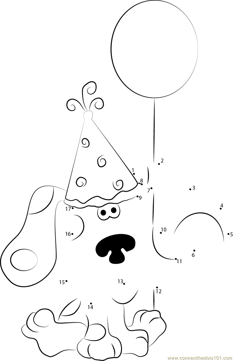 800x1238 Happy Birthday Blue Clues Dot To Dot Printable Worksheet
