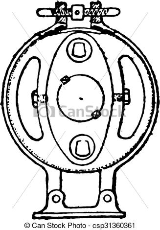 327x470 View Of The Clutch And Brake Meal, Vintage Engraving. View Clip