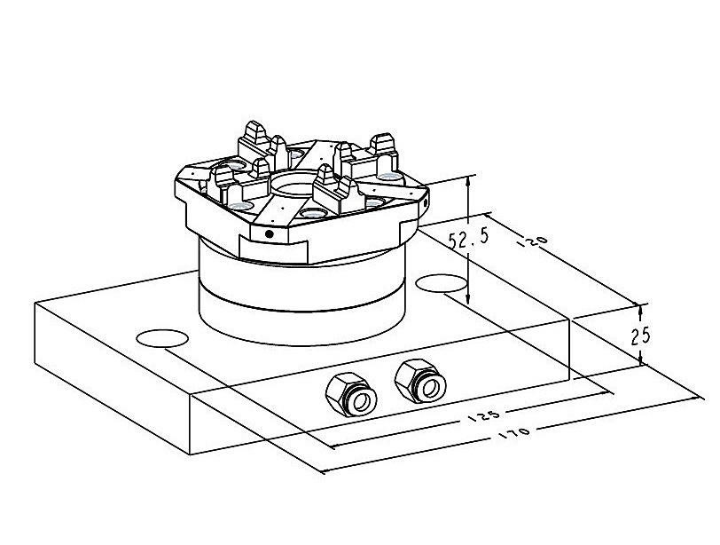812x614 China A One Cnc Single 4 Jaw Manual Milling Machine Chuck Photos