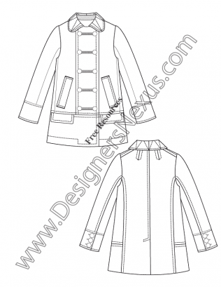 316x409 Free Downloads Illustrator Coat Flat Sketches