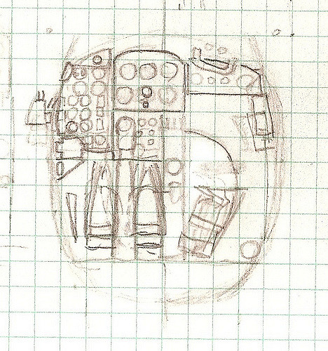 468x500 My Mosquito From Seats Forward Cockpit Drawing Bill Abbott