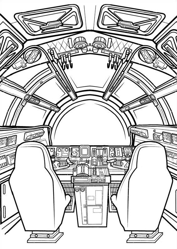 565x792 Cockpit Coloring Page
