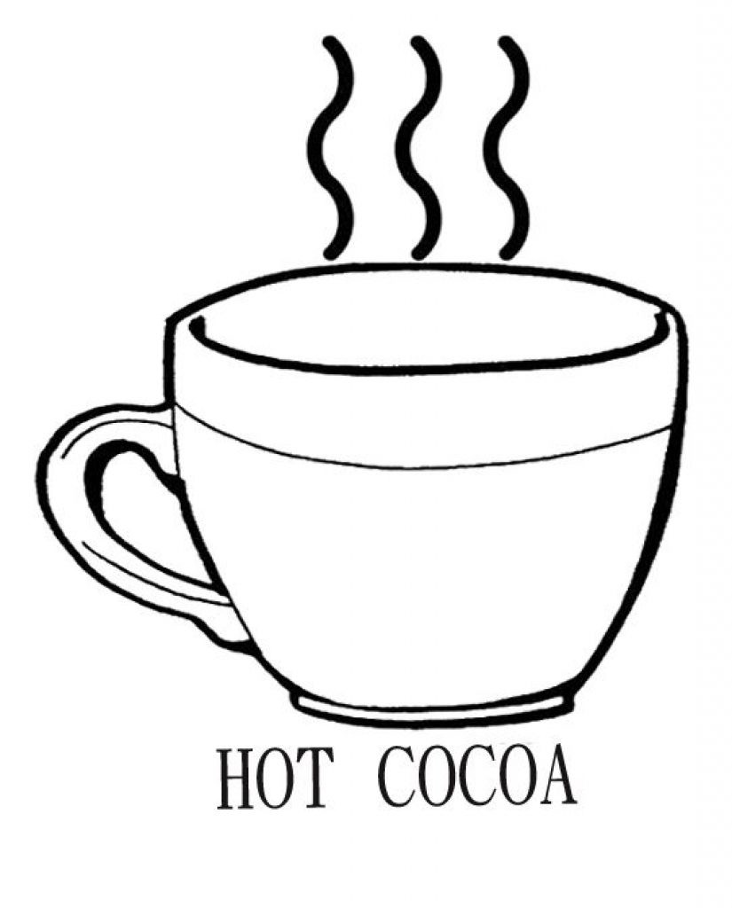 825x1024 Hot Chocolate Drawing 3 Mug Coloring Page