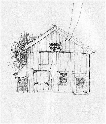 427x500 Cape Cod Barn, Pencil Sketch Another Sketch From My Old