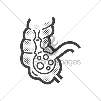 325x325 Line Icon Colon Cancer Icon Gl Stock Images