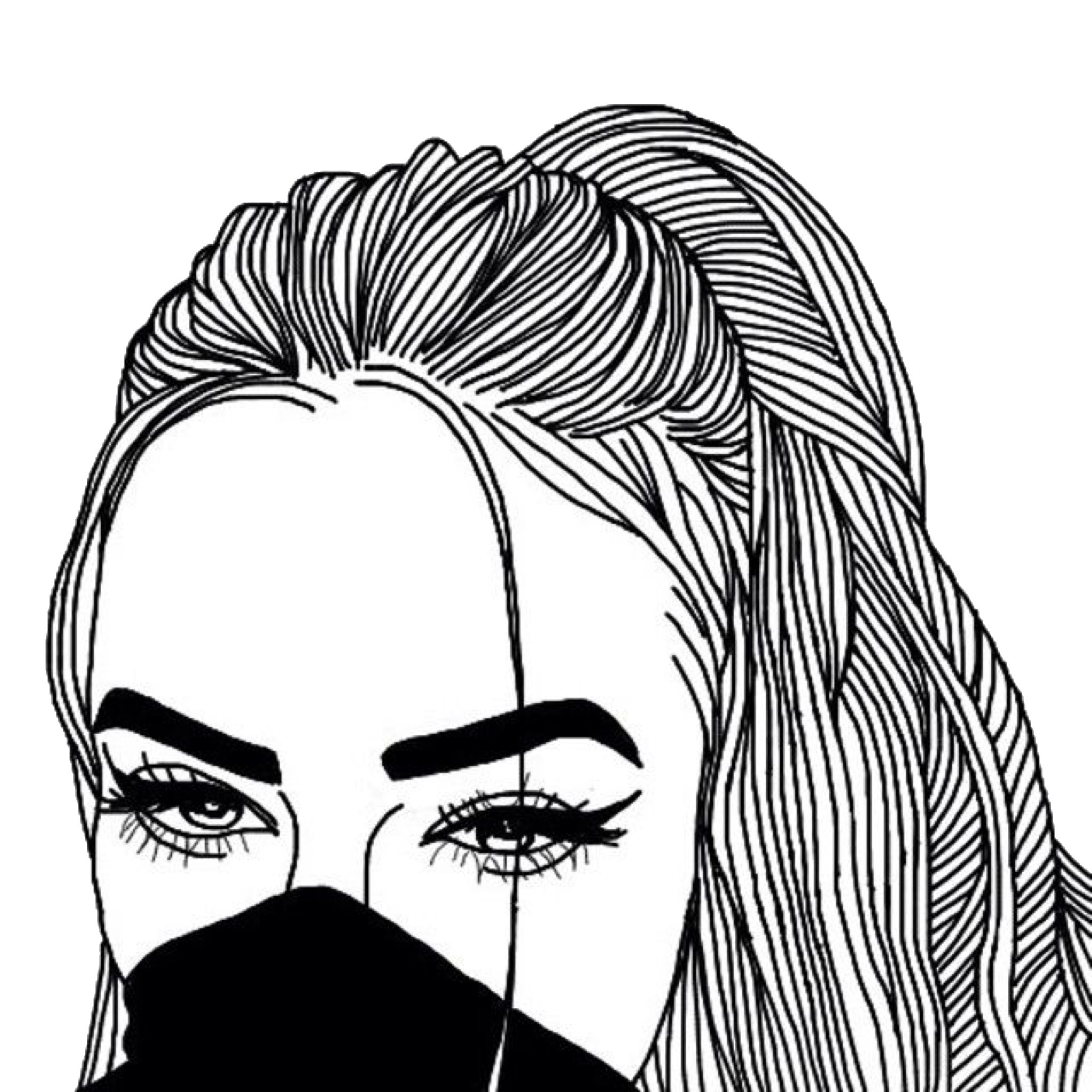 2048x2048 Sleve Hair Outline Eyes Drawing Google Tumblr Drawingno