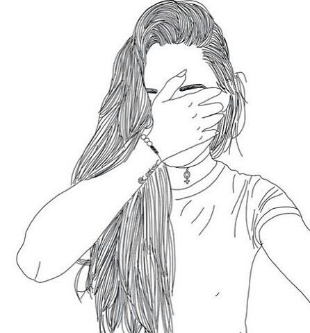 446x480 124 Best Tumblr Outlines Images On Girl Drawings