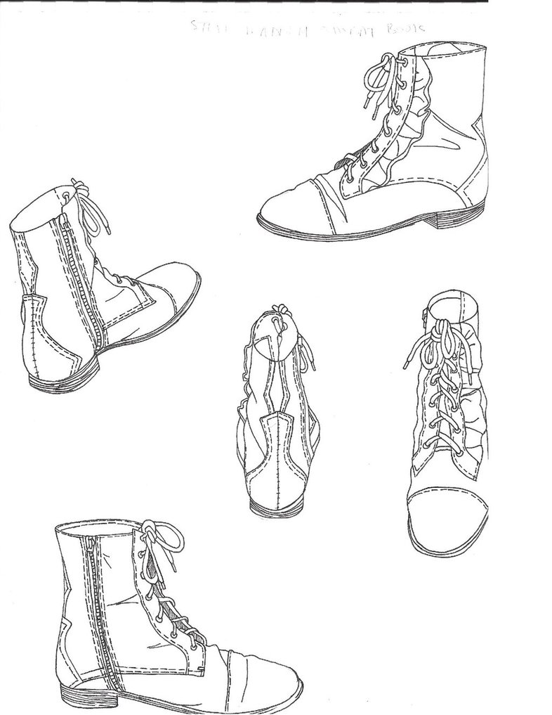 786x1017 Combat Boot Sketches By Louie Xv