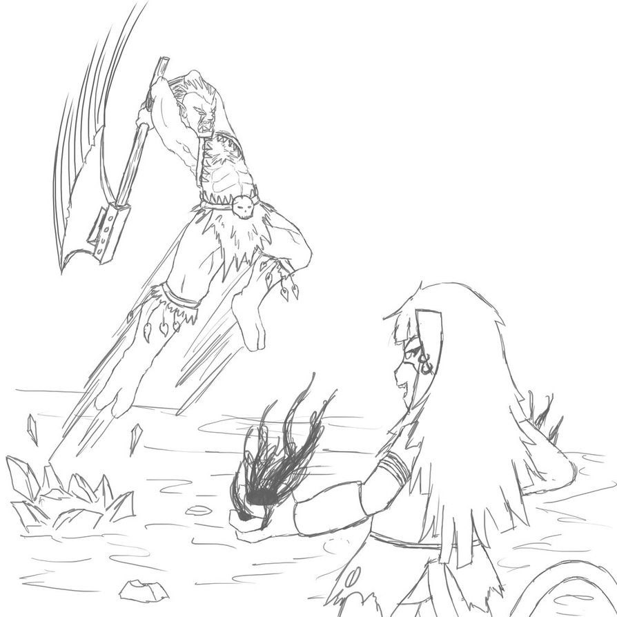 894x894 Combat Sketch By Kojimastorm