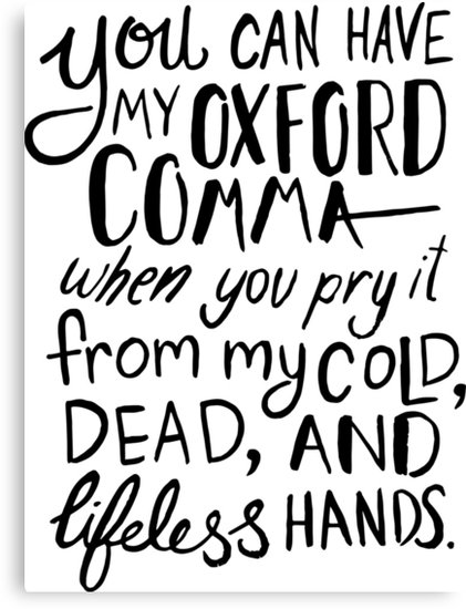 421x550 Oxford Comma Grammar Joke