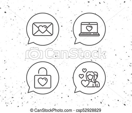 450x383 Love, Couple Communication And Romantic Mail. Speech Bubbles