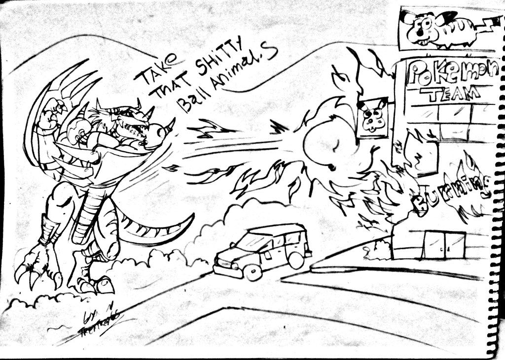 1024x731 Digimon Vs Pokemon Company By Crashbandicoot2015