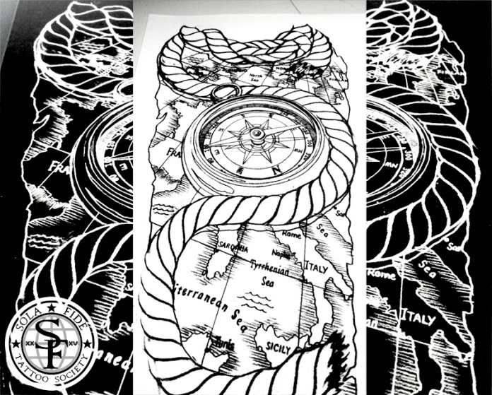 696x559 Collection Of Map Compass Drawing High Quality, Free